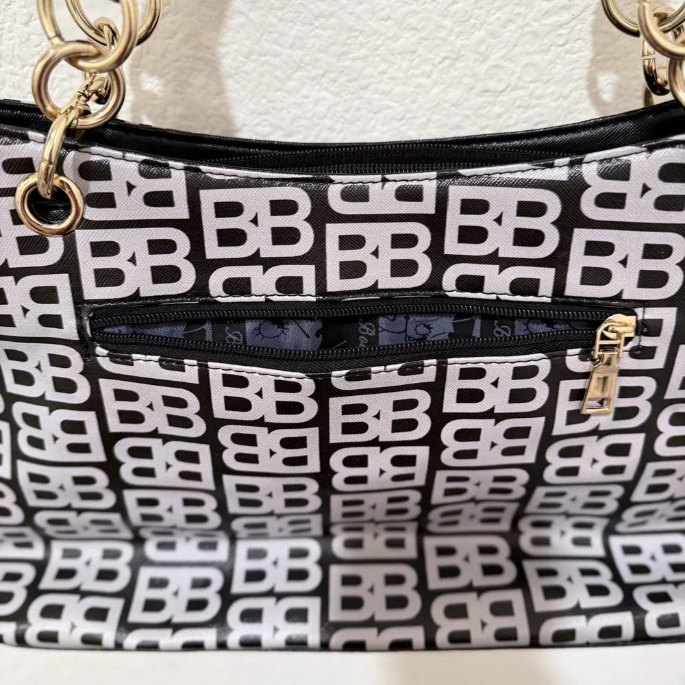 Vintage Y2K Betty Boop Embezzled Rhinestones Grunge Punk Black Monogram Purse